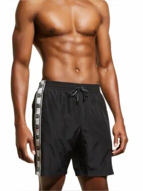 NWT Dolce&Gabbana Men's Swim Shorts w/ Logo Taping 7” Inseam IT 2 US Sz XS